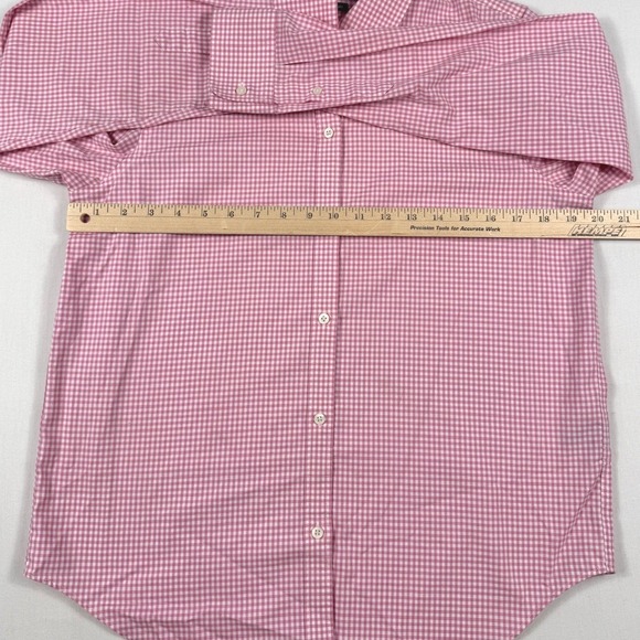 Lauren Ralph Lauren Pink Gingham Non Iron Button Down Shirt Size M - Picture 7 of 8